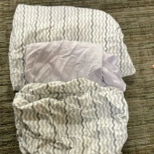Gray and White Zigzag Set for diaper changing pads
